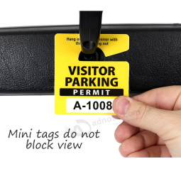 No bloquee la vista, permiso de estacionamiento para visitantes, etiquetas para colgar el mini estacionamiento
