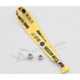 Pulseira de código de barras tecido personalizado para o evento barato
