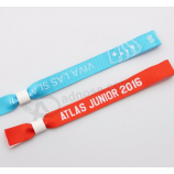 Fábrica por atacado personalizado festival têxtil tecido pulseira