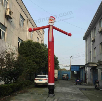Venda quente dançarina de tubo inflável santa para o natal
