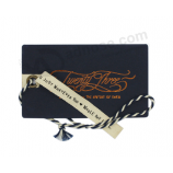 Jeans printed name tag for clothing hang tag designs