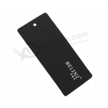 Hot stamping foil luxury black paper hang tag label