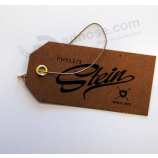 china printed jeans hang tag kraft tag supplier