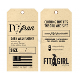 Factory Wholesale Double Side Printed Paper Hang Tag