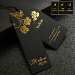 High Quality Full Gold Foiled Hang Tag for Clothing