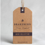 Custom hang paper tag with printing logo garment hang tags