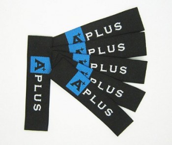 Woven polyester fabric label embroidered garment brand labels