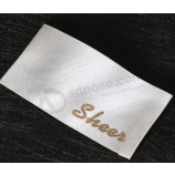 Kleidung gerade geschnitten Satin gewebt Label Großhandel