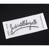 Ropa de diseño personalizado damasco tejido etiquetas para la ropa