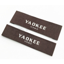 Custom t-shirt woven brand label and tag with logo