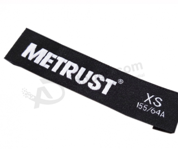 Cheap price end folded clothing woven cotton garment labels
