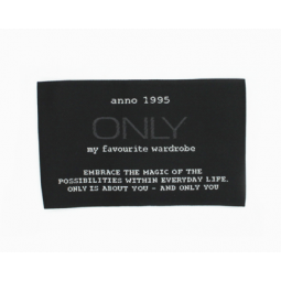 High quality custom fashion polyester iron on woven care label