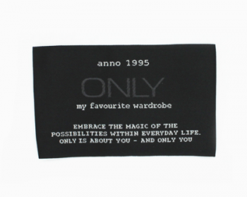 High quality custom fashion polyester iron on woven care label