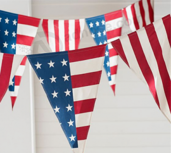 High Quality Portable Decorative American Flag Bunting with high quality and any size