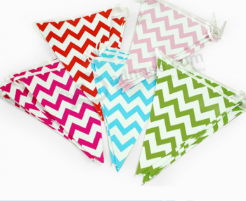 Holiday Decoration Paper Polyester Fabric Pennant Banner