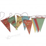 Children's double-sided paper bunting flag custom