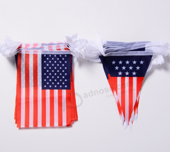 Custom size American bunting hanging string flag