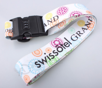 Polyester luggage strap suitcase belt with logo