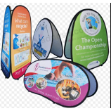Double side printing advertising golf display pop-up banner