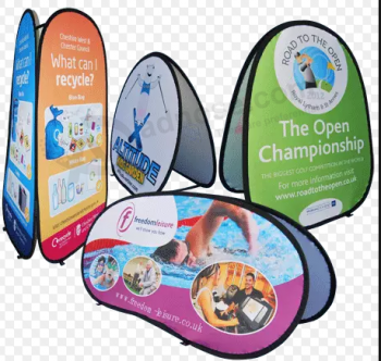 Double side printing advertising golf display pop-up banner