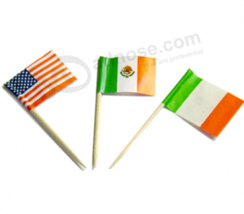 Eco-Vriendelijke mini houTen TandensToker naTionale vlag
