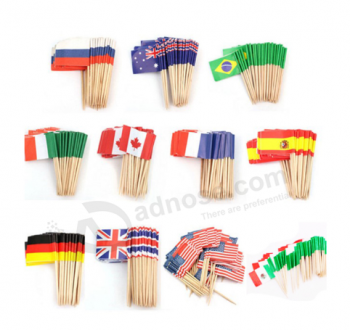 Popular World Cup countries toothpick flag for decorative