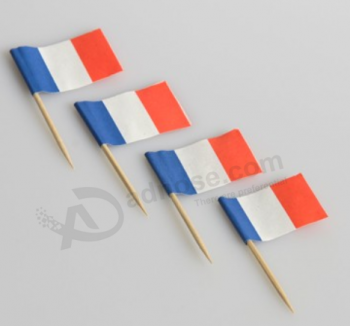 Factory printing paper France toothpick flag for sale