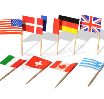 Best selling printed paper toothpick country flag