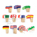 Banderas nacionales del palillo de dienTes de encargo del bajo precio del mundo