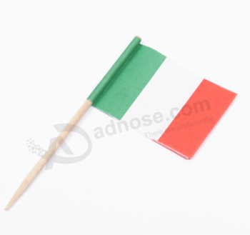 Bandera impresa de la comida del palillo de dienTes mini del palillo de madera