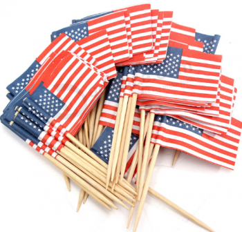 Mini Food Advertising Flag America Toothpicks Flag