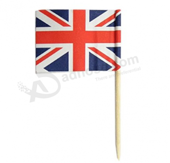 高品質の食品装飾イングランドの爪楊枝の旗