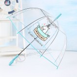 Mooie eenhoorn clear bubble down shaped apollo poe TransparenT paraplu voor regen