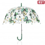 Best sale 23inches 8ribs auto open POE transparent butterfly umbrella with your logo