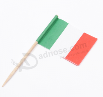 Drapeau italien de cure-dent de papier mini de qualité