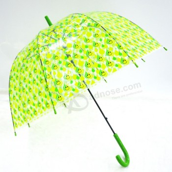 2018 新しいスタイルのプロモーション卸売高品質の自動風防透明な雨滴パターンのデザインの傘