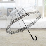 Pvc plasTik vogel form TransparenT gerade klar regenschirm weiß