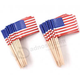 Printed paper American toothpick flag with low MOQ