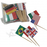 дешевый оптовый пользовательский зубочисток бумажный национальный флаг