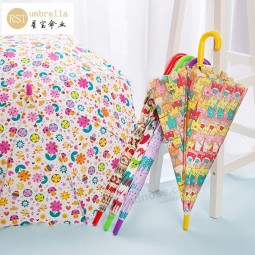 프로 모션 고품질 pvc 아이 우산 만화에 바 어린이 우산