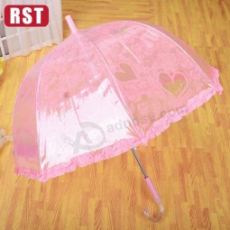 High quality cheap poe lace design children rain umbrella with your logo