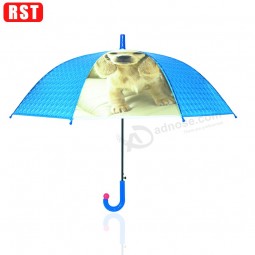 High quality kid umbrella cheap promotional 3D dog print straight umbrella for child with your logo