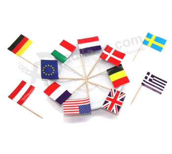 Wholesale small national toothpick flag for bar