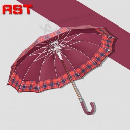 Windproof 여분의 강한 폭풍 보호자 메가 갈비뼈 직선 우산 인쇄 우산