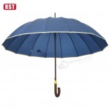 25.5 Pouce classique auTo ouverT j poignée parapluie parasol bâTon parapluie avec 16 côTes parapluie long manche