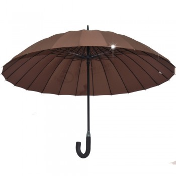 Personnalisé de hauTe qualiTé prix concurrenTiel affaires grand 24 côTes solide parapluie coupe-venT pour la venTe en gros