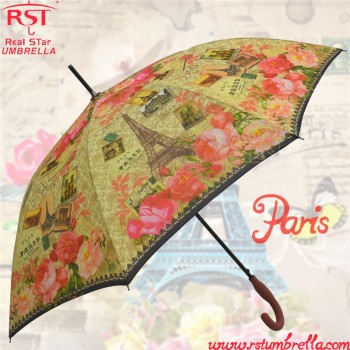GroßhandelsmarkenenTwurfs-Großhandelsgerade Damenregenschirm-Taiwan-Regenschirm