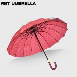 Dots printing spots16ribs wave point auto open Chinese straight umbrella with your logo