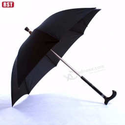 Wholesale supplier straight umbrella with walking stick strong windproof straight umbrella separable walking stick umbrella