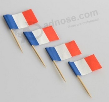 La bandera impresa de la mini comida escoge banderas del toothpick del partido